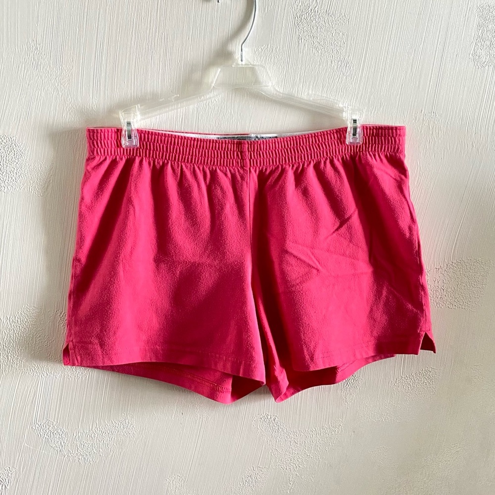 Pink cotton shorts with elastic band